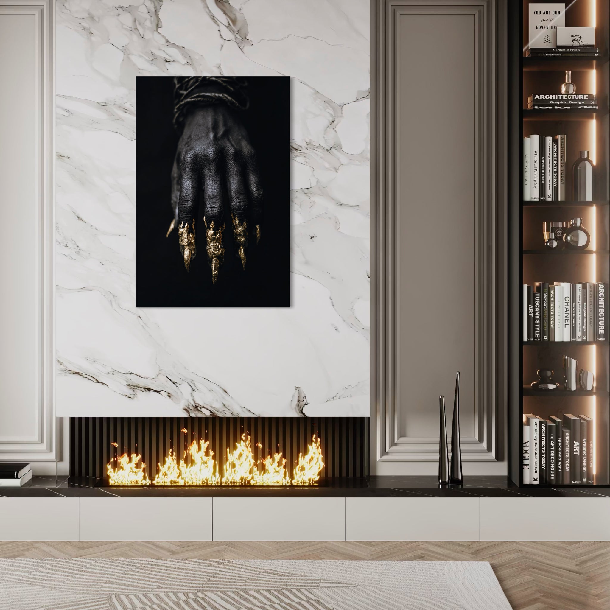 Golden Nails - Glass