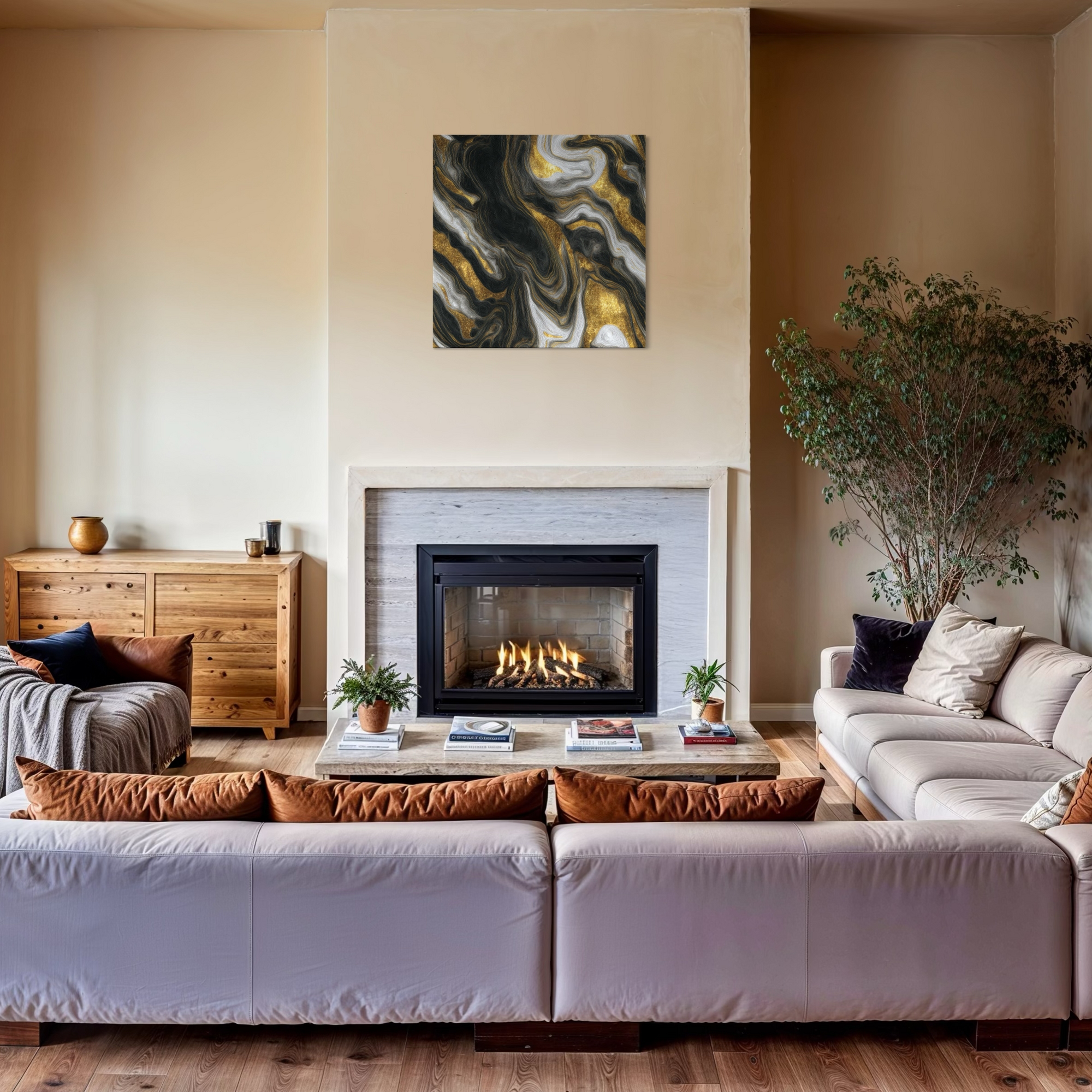 Golden Whirl - Dibond